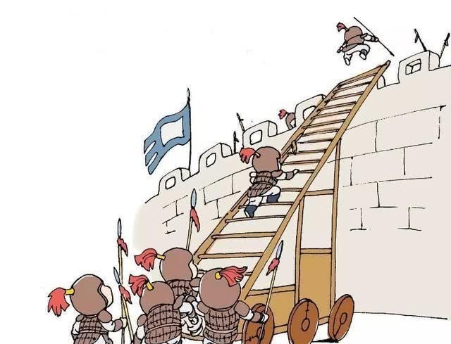 梯子|十分钟了解古代守城士兵,为什么不推倒梯子,还往下面扔石头?