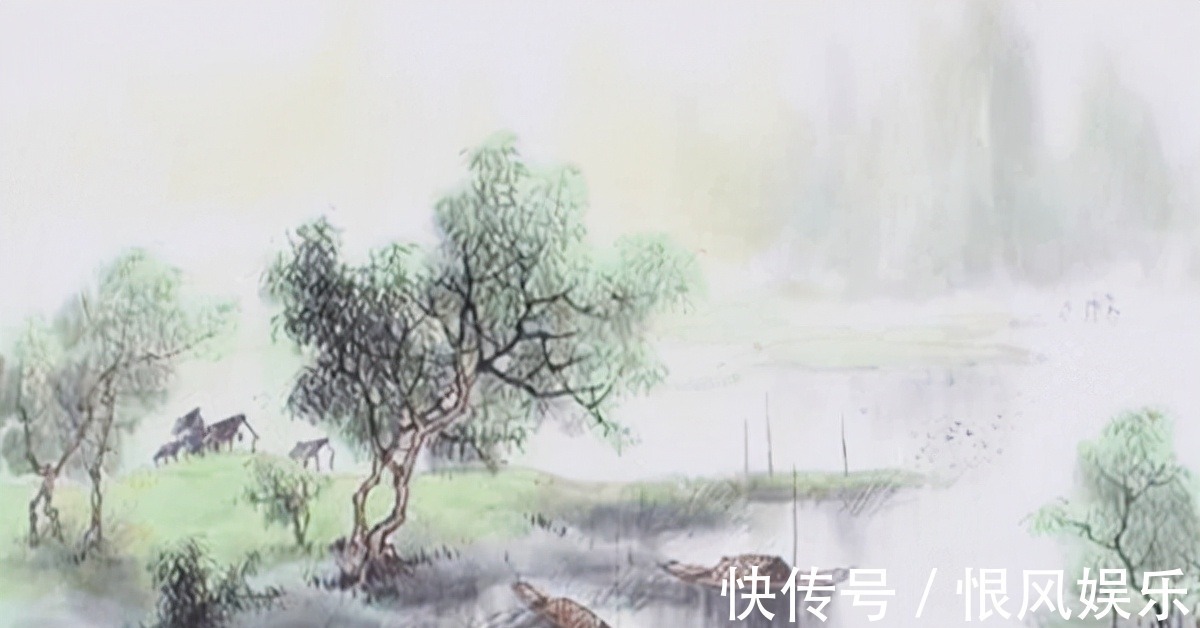 写真@“雨里鸡鸣一两家,竹溪村路板桥斜”,诗人即景生情,妙趣横生