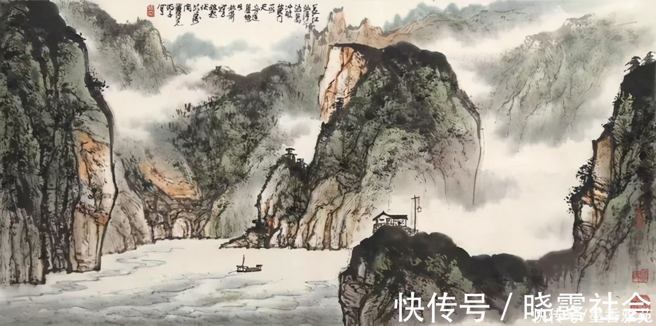 山水画$当代国画大师黄纯尧精品山水画作品欣赏