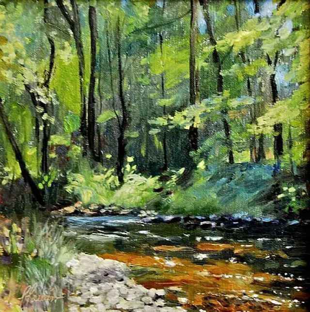 油画#加拿大画家Lili Anne Laurin的风景油画,在形色光影中倾洒出绝美风景