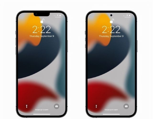 打孔屏|iPhone14渲染图曝光：刘海消失采用居中药丸打孔屏