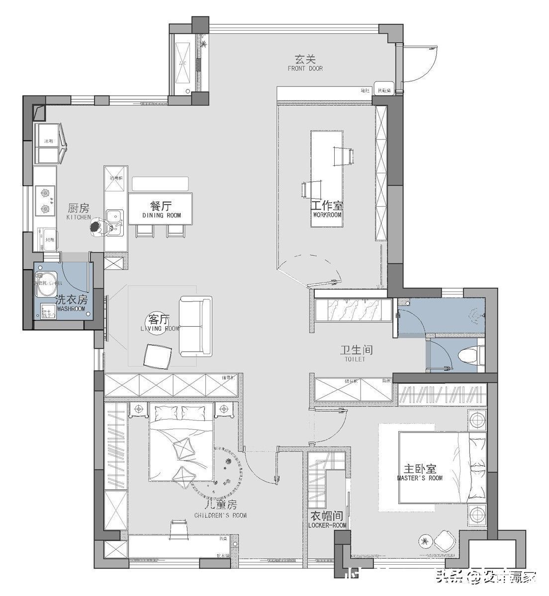 三口之家|108㎡简约平层，温馨的日式小清新，生活工作两不耽误