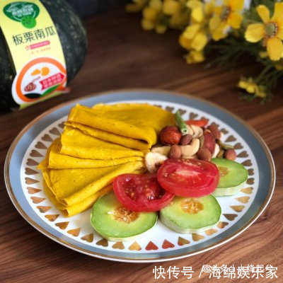 烤南瓜|奶香南瓜鸡蛋饼的懒人做法,简单美味