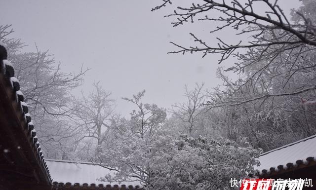 天门山|气温降“裹银装”张家界天门山景区迎来入冬首场降雪