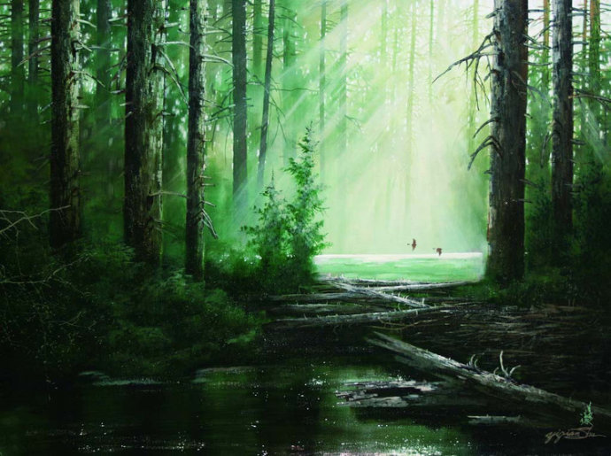 静恬#舒益谦的绘画作品,有一种诗意的美!