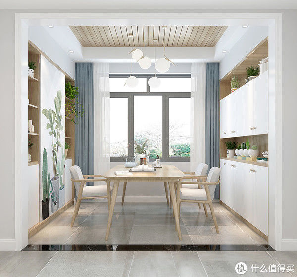 主卧室|187平米的北欧风，简单的线条造型、纯色的墙面、原木韵味有品位