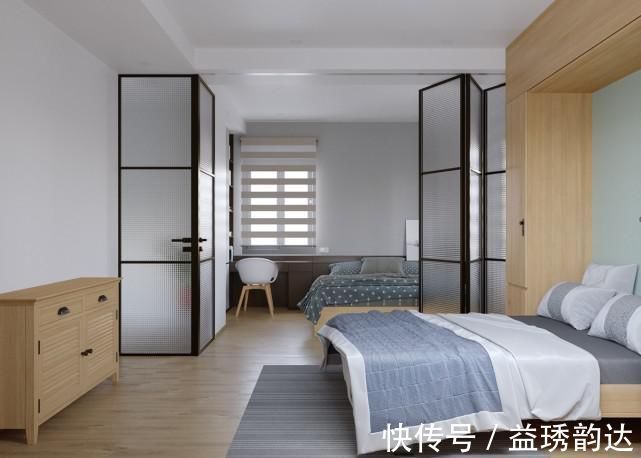 小沙发|将灰蓝色与木色调混合在一起，温暖的现代风格设计