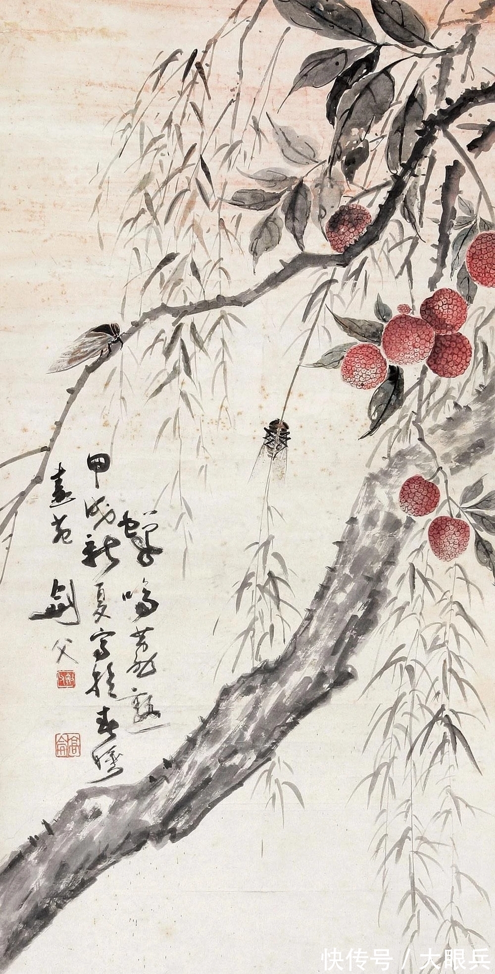 花鸟画@一个著名画派创始人,花鸟画放纵不羁!