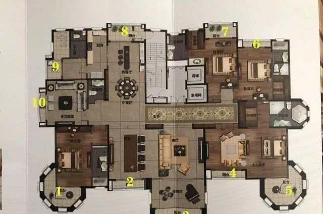 开发商|这种户型我都不稀罕,有9个阳台,或者绕房一圈遛狗,谁装得起