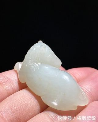 籽料#清 和田玉籽料 白玉 玉马 玉卧马 摆件 把件