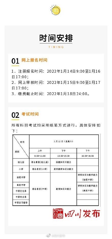 中小学教师|四川2022年上半年中小学教师资格考试来啦！