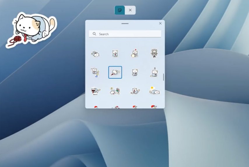 微软|微软 Win11 桌面贴纸功能上手体验：可自定义图案、调整大小