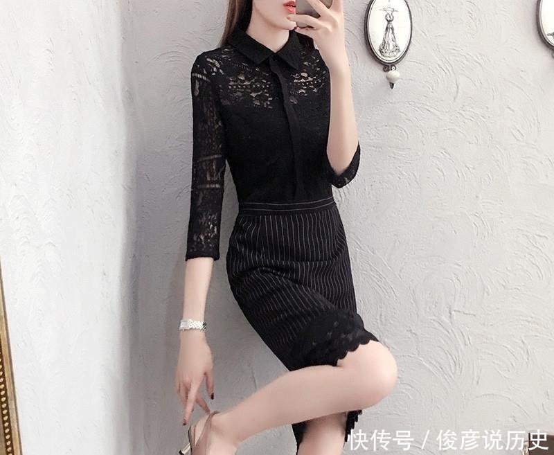 收腰的版型|女神们都钟爱的蕾丝连衣裙,性感妩媚,妖娆动人