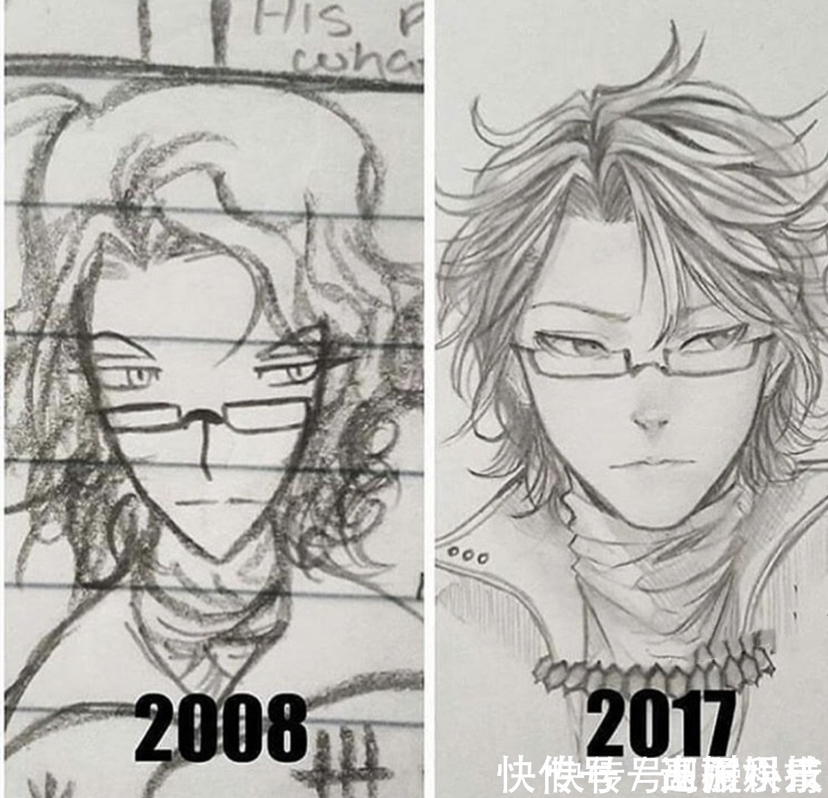 二次元#喜欢上课在作业本上乱画的画师,多年上课开小差,绘画终有所成就