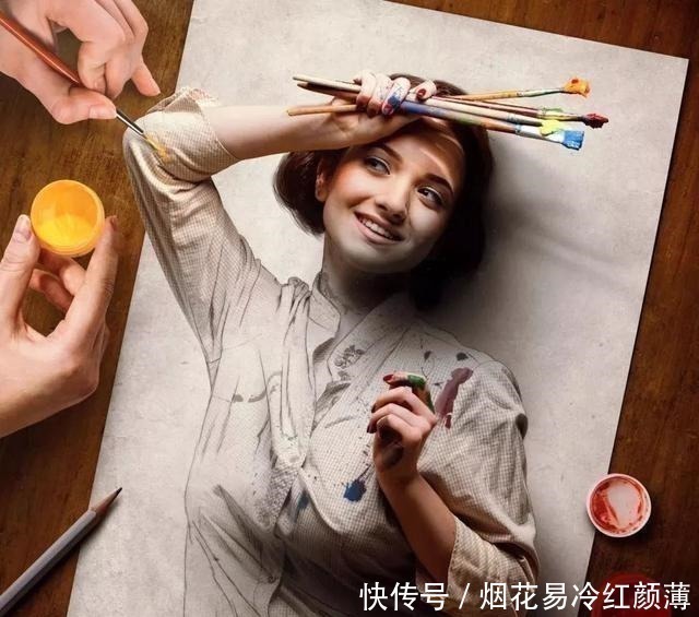 学无术!他的画作惊艳了无数人的眼球,这到底是人在画画还是画在撩人