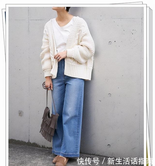 轻熟风 白色开衫的秋季轻熟风搭配示范!3种长度24例穿搭look分享!