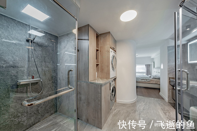 卫生间|70㎡打造岛台餐桌一体，开放式厨房