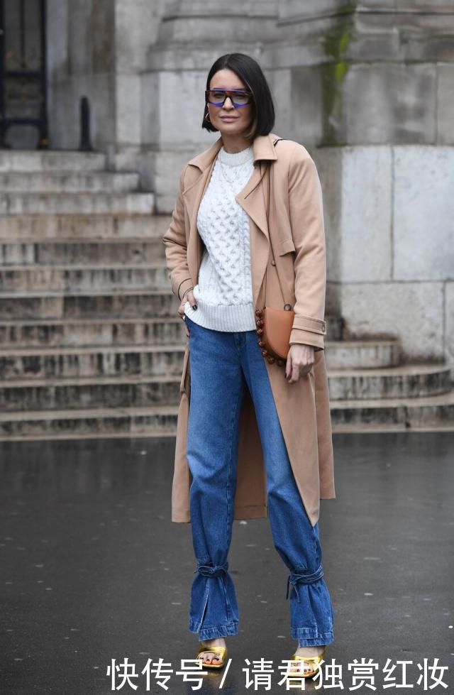 今秋“卡其色+风衣”被穿火了,经典时髦还高级,太适合中年女性