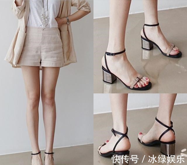 蕾丝 时尚优雅一字带凉鞋,穿出时髦女人味,还有蕾丝花边哦