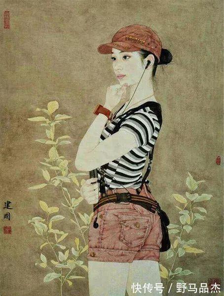 画展!中国著名画家桑建国工笔人物画作品欣赏