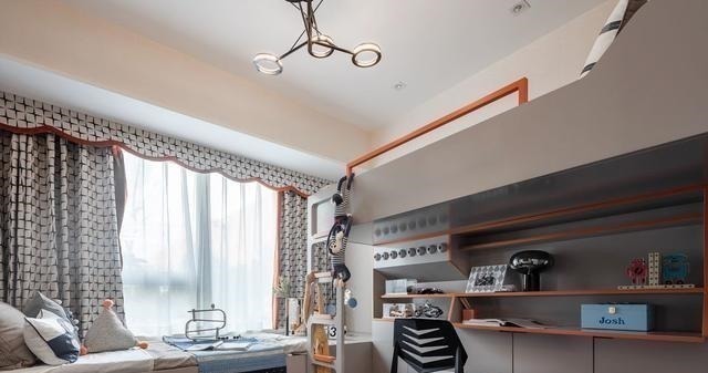 轻奢|大平层的现代轻奢风设计高级灰碰上爱马仕橙的惊艳!