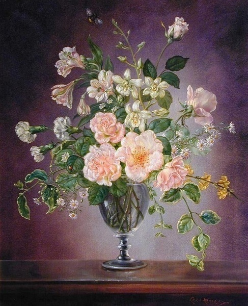 巴比松@英国最伟大的花卉画家塞西尔·肯尼迪绘画作品赏析