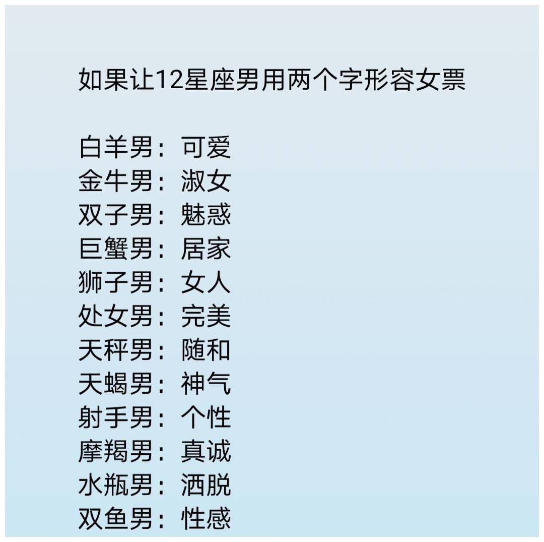 金牛座|看剧都停不下嘴的星座，如果让十二星座男用两个字形容女友，他们会用什么词呢