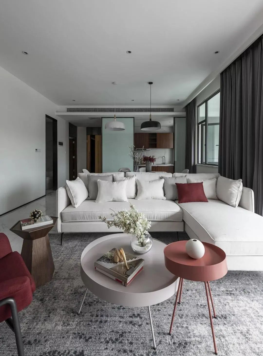 床头柜|120㎡现代简约,时尚大理石质感,华丽优雅的高端