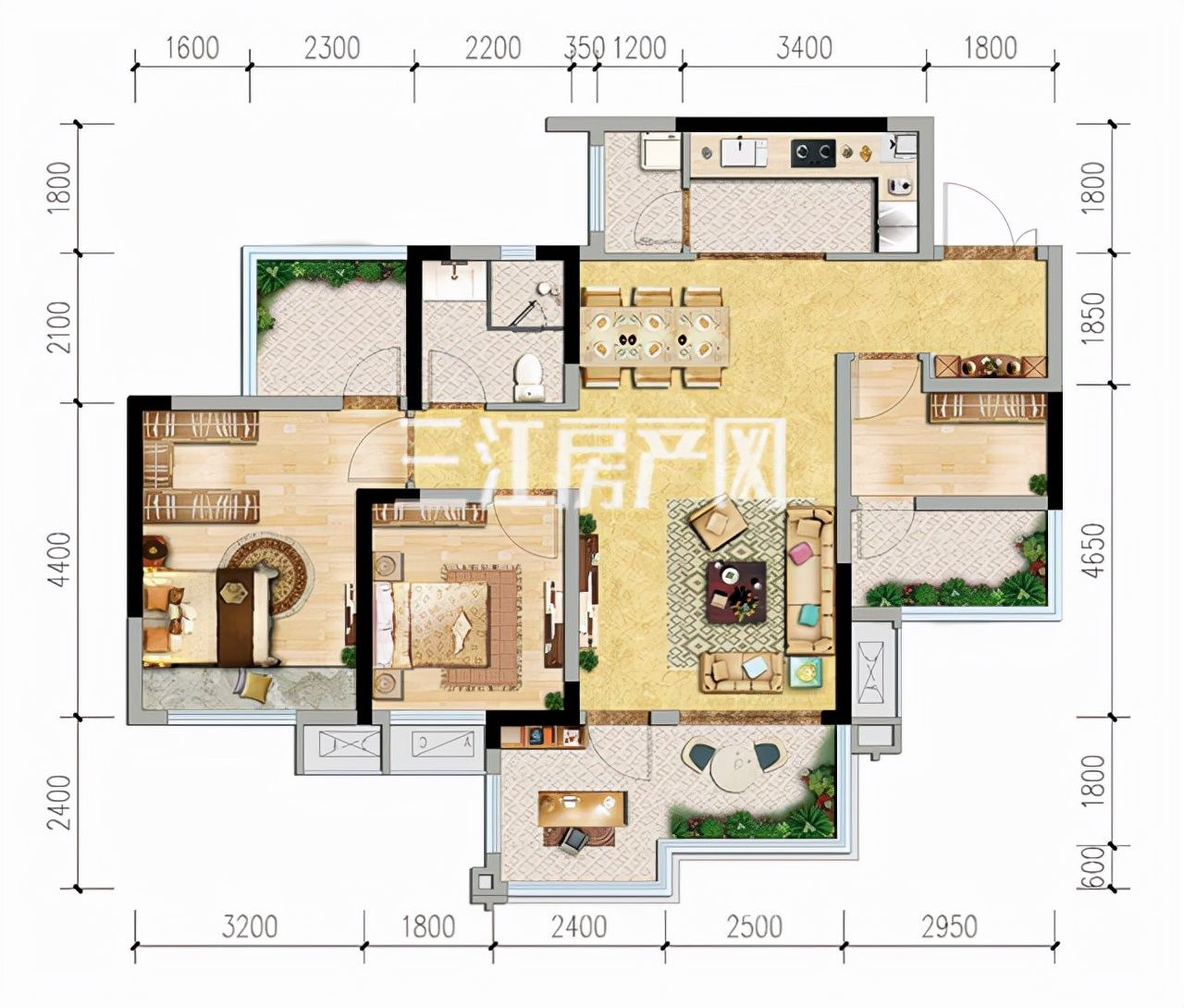 均价|建面不到100m2，可做4房！宜宾这些户型，多是7000+元/㎡