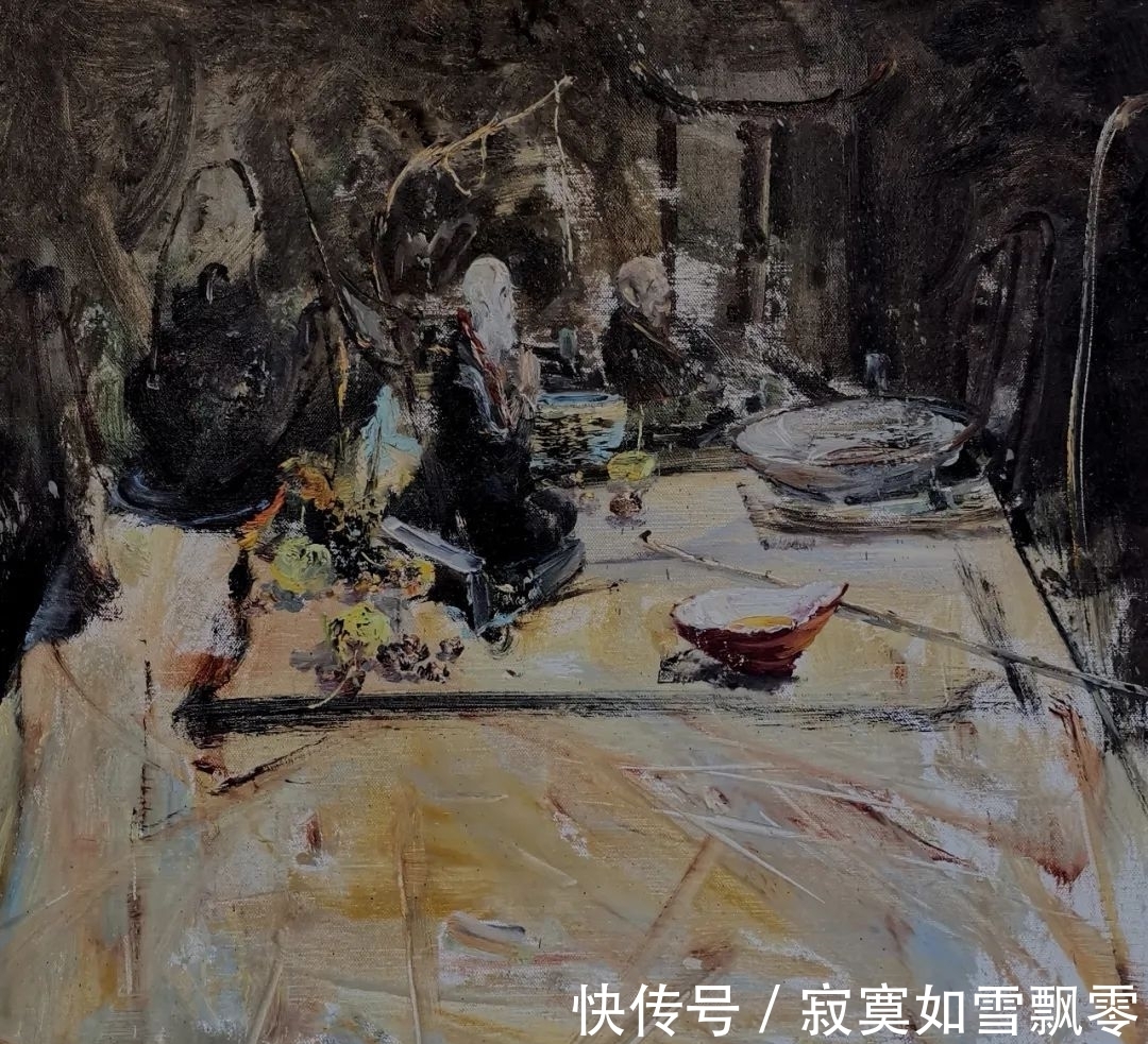 中国画$画家厉国军参展“写意气象 中国油画展” 展现潮起潮落的岁月印记