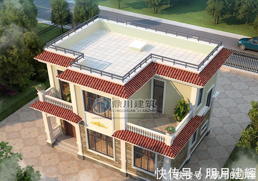 师傅|5款农村平屋顶别墅,施工简单,农村的师傅都会做