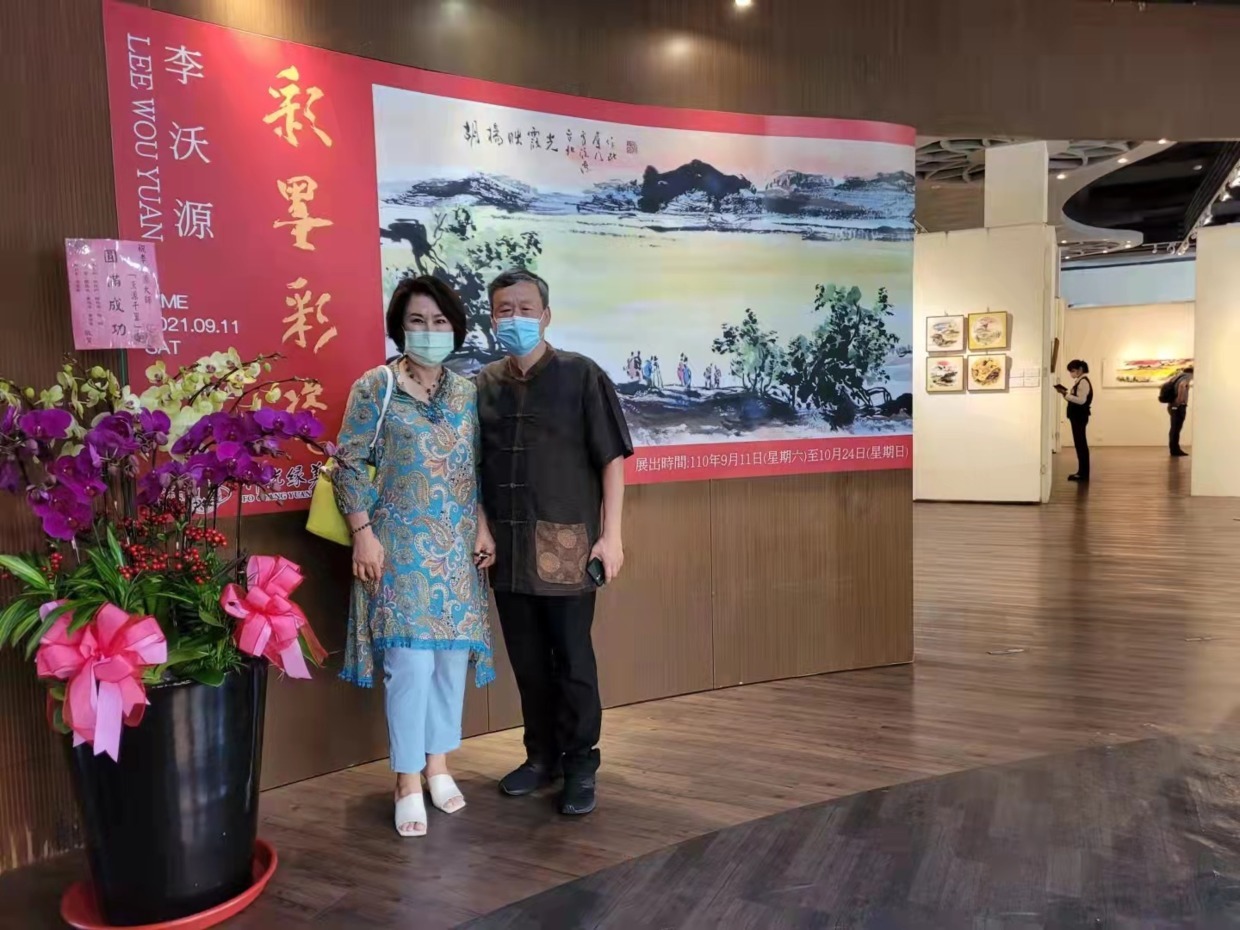 画家#李沃源返台在台湾台中举行画展