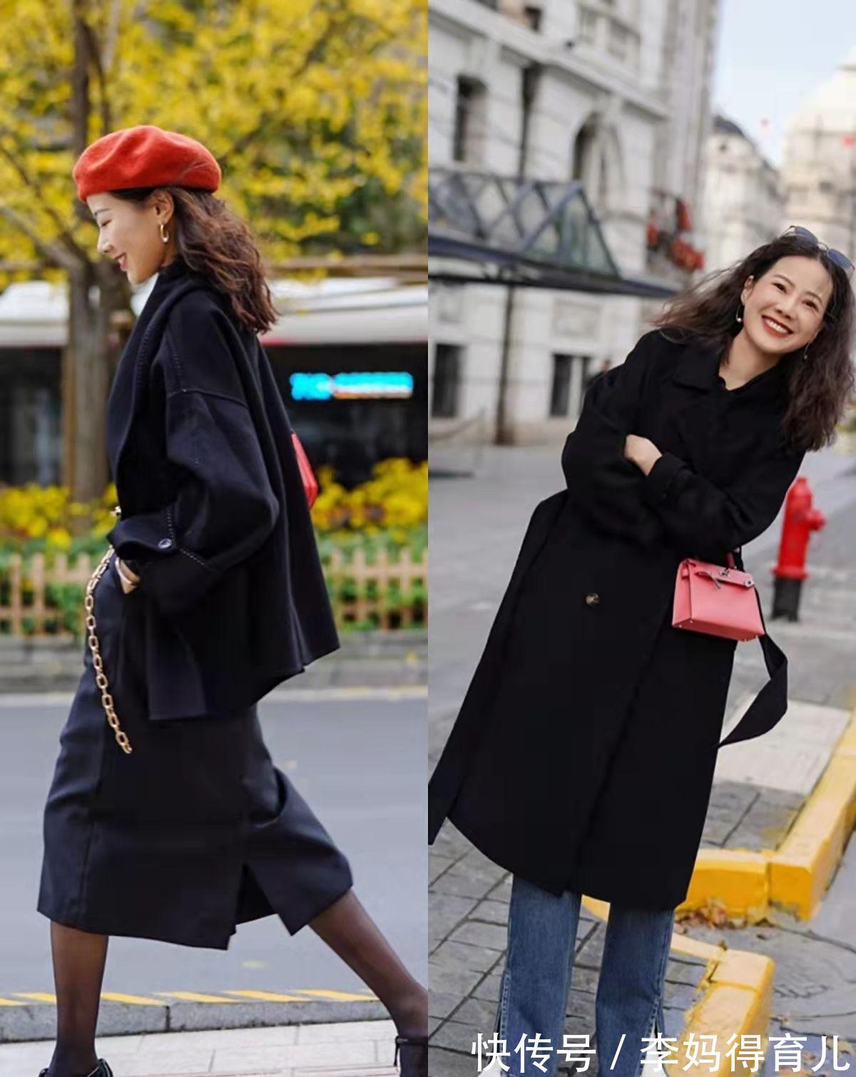 法式 呢大衣别再搭鲨鱼裤,学学她的日常感“法式穿搭”,小个子也很美