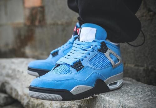 今年三月发售！Air Jordan 4 “ University Blue ” 上脚绝美！