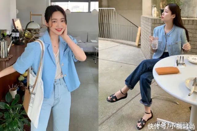 宝宝|让人好心动！女生夏季‘宝宝蓝’色系日常搭配推荐，清新又甜美