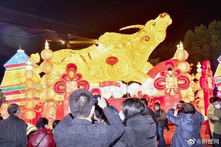 昨夜武汉2.5万人畅游园博园赏灯过元宵