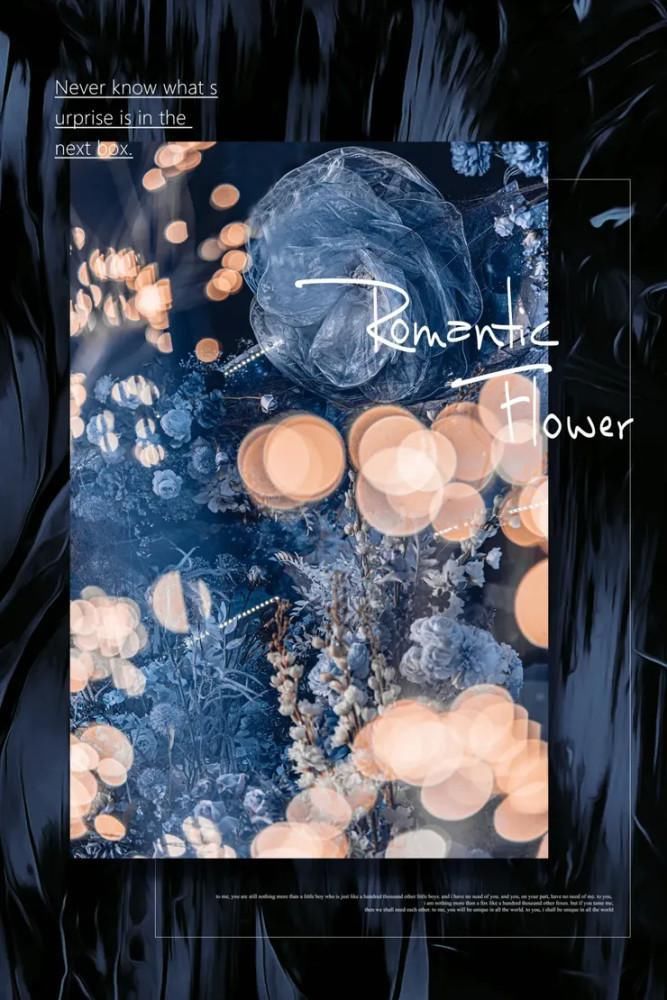 以星辰大海的元素为主题,营造出弥漫层次感的深邃蓝色系婚礼