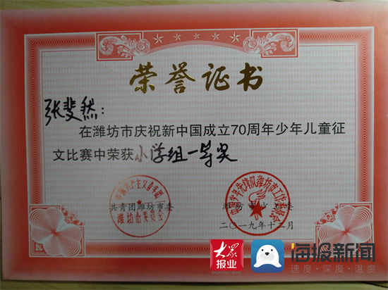 孩子|看别人家的孩子！走进志远小学“榜样少年”张斐然