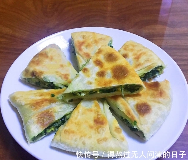 韭菜鸡蛋饼，味道鲜美，美味早餐