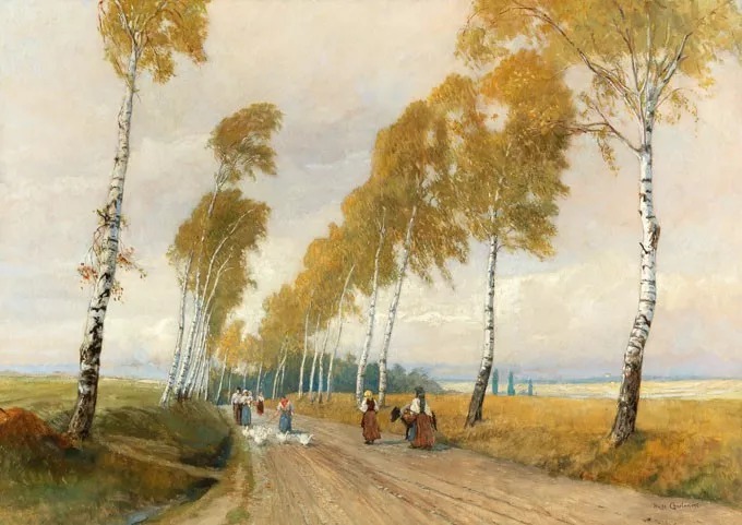 爱雨果!奥地利艺术大师,爱雨果·查勒蒙特的油画作品很清新自然!