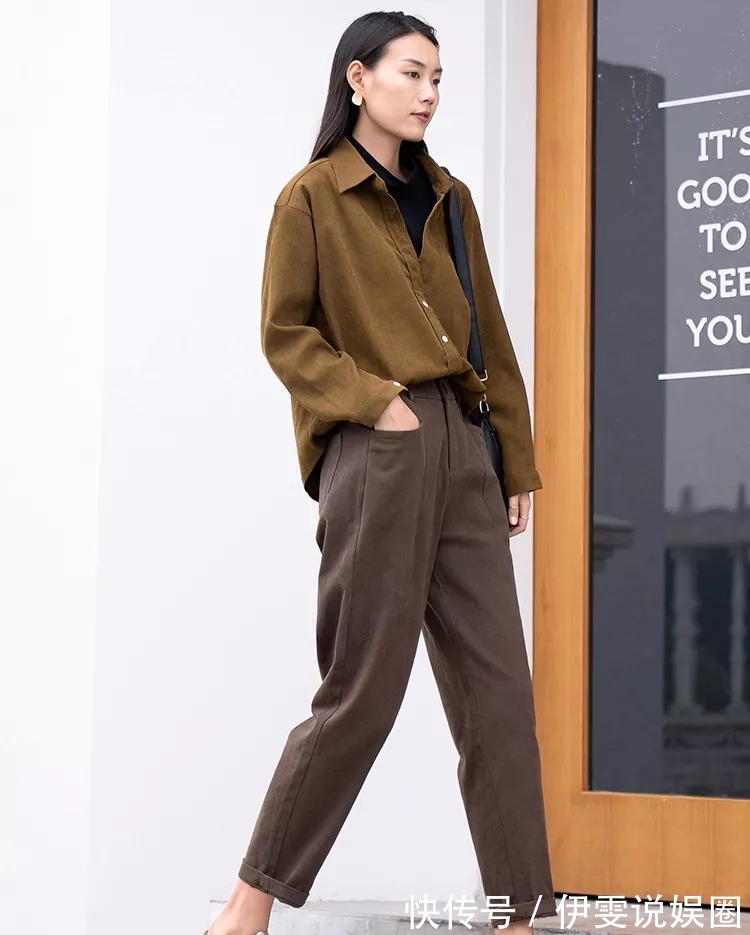 厚重感 她的穿搭:知性大方的“棕色”, 百搭好看