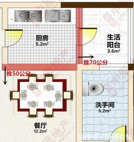 厨房|黄石印尚装饰 ▏爆改98㎡老房,厨房连推两堵墙,客厅是全小区最美的!