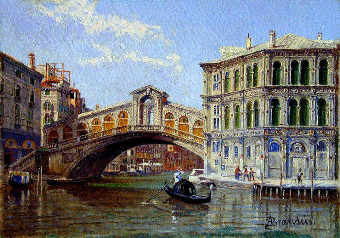 布兰代斯$捷克斯洛伐克美女画家安东妮塔的建筑风景画,唯美!