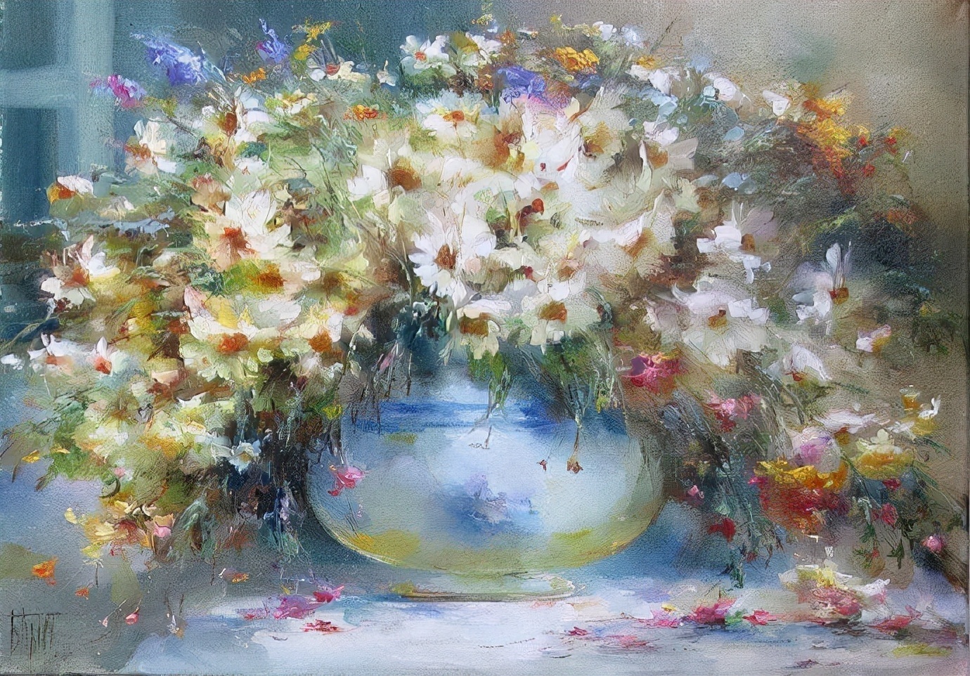 vladimir!俄罗斯画家弗拉基米尔· 巴比奇把花束画得如此之美,妖艳