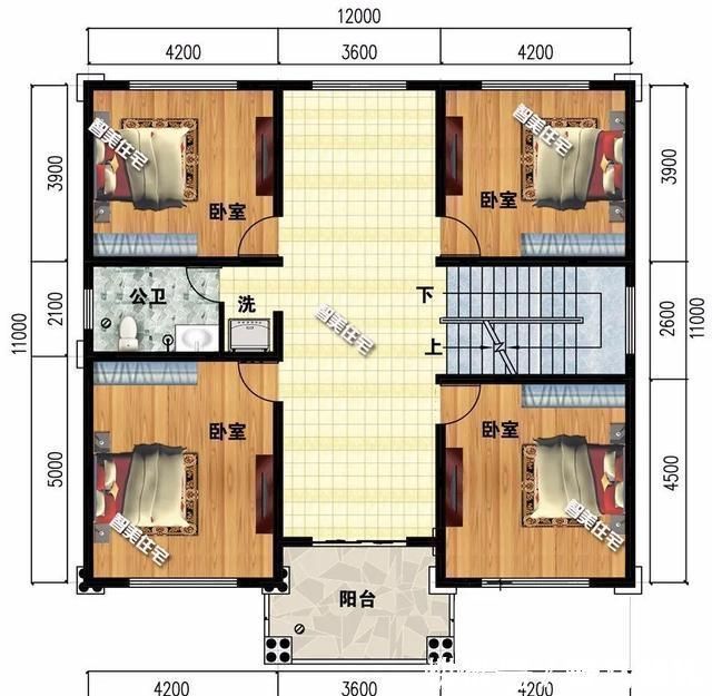别墅|很受大众喜欢的两栋四层别墅,户型方正大气,施工难度低
