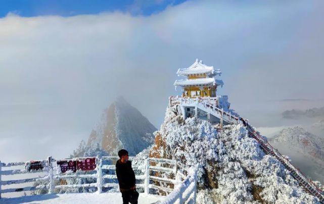 老君山景区雪后化仙境，游客直呼太幸福