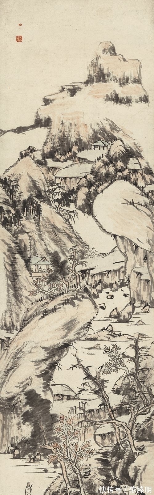 花鸟画@石涛,八大感时花溅泪,恨别鸟惊心的悲怆之情只能通过笔画于纸上