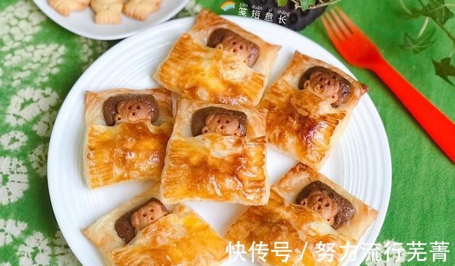 这也太可爱了吧！孩子说舍不得吃，酥脆掉渣儿特别香，10分钟搞定！