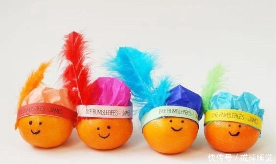 变身|亲子小手工,小小桔子变身成小小印第安人