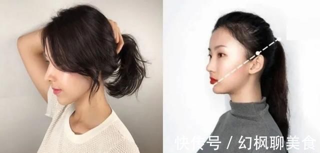 发型 发型分享不同脸型马尾位置，圆脸、方脸这样绑最瘦小脸